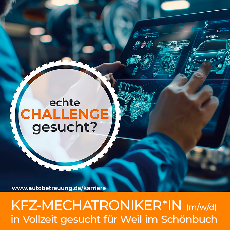 Kfz-Mechatroniker bei der Arbeit